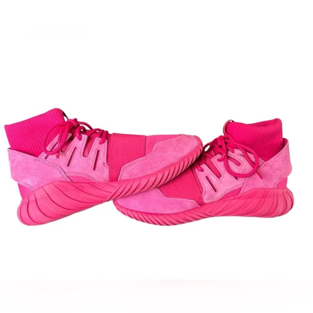 Adidas Tubular Doom Sneaker Size 9.5 Tonal Pink Bright Colorful Kicks!